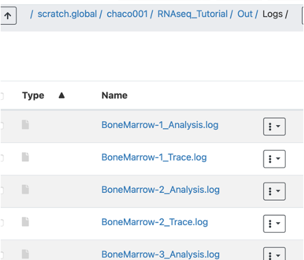 Logs directory on Open OnDemand