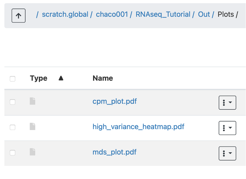 Plots directory on Open OnDemand